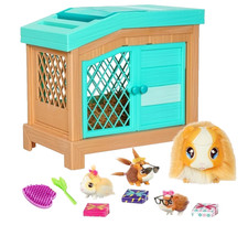 New Little Live Pets MAMA SURPRISE Interactive Guinea Pig Hutch  3 Babies