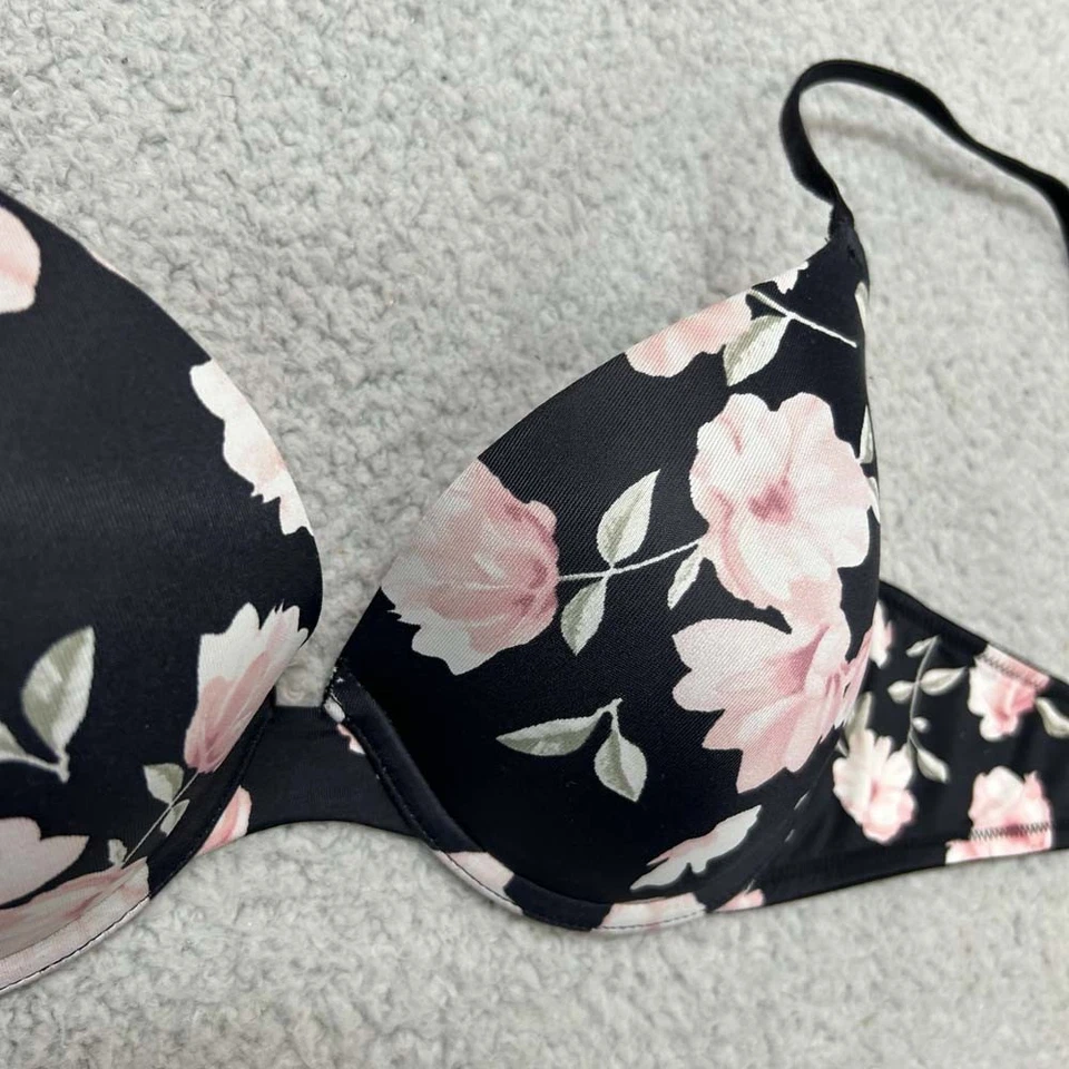 Sujetador Push Up Rosa 36B Usar en Todas Partes Push-Up Floral Foto 3 de 4