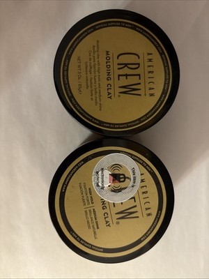 2x New American Crew MOLDING CLAY for Men 3 oz Each High Hold Medium Shine