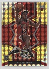 2021 Mosaic Choice Fusion Red & Yellow Prizm /88 Ayo Dosunmu #233 Rookie RC 0us4