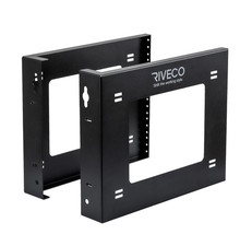 DEFECTS RIVECO 6U Open Frame Rack Wall Mount Desktop Mount Electronic Shelf
