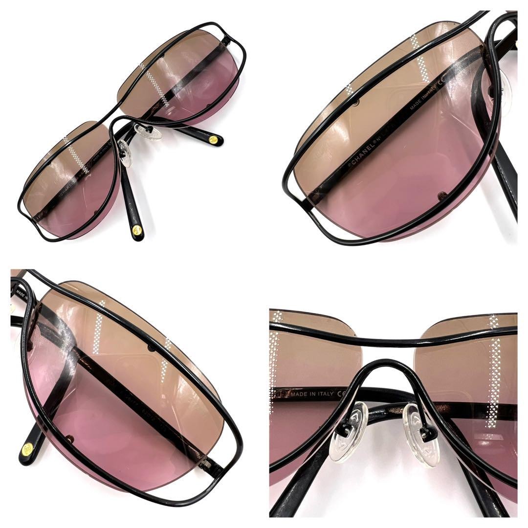 CHANEL sunglasses ギャランティ 付属品完備 ボルドー CHANEL sunglasses with side logo and one point Coco mark for