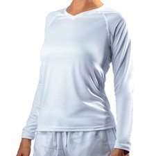 KANU SURF WOMEN UPF 50 LONG SLEEVE ACTIVE SWIM TEE  WORKOUT TOP WHITE M
