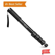 62-Inch Shock Resistant Aluminum Monopod - Perfect for DSLR Mirrorless Cameras