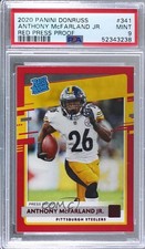 2020 Donruss Rated Rookie Press Proof Red Anthony McFarland Jr PSA 9 MINT 00jx