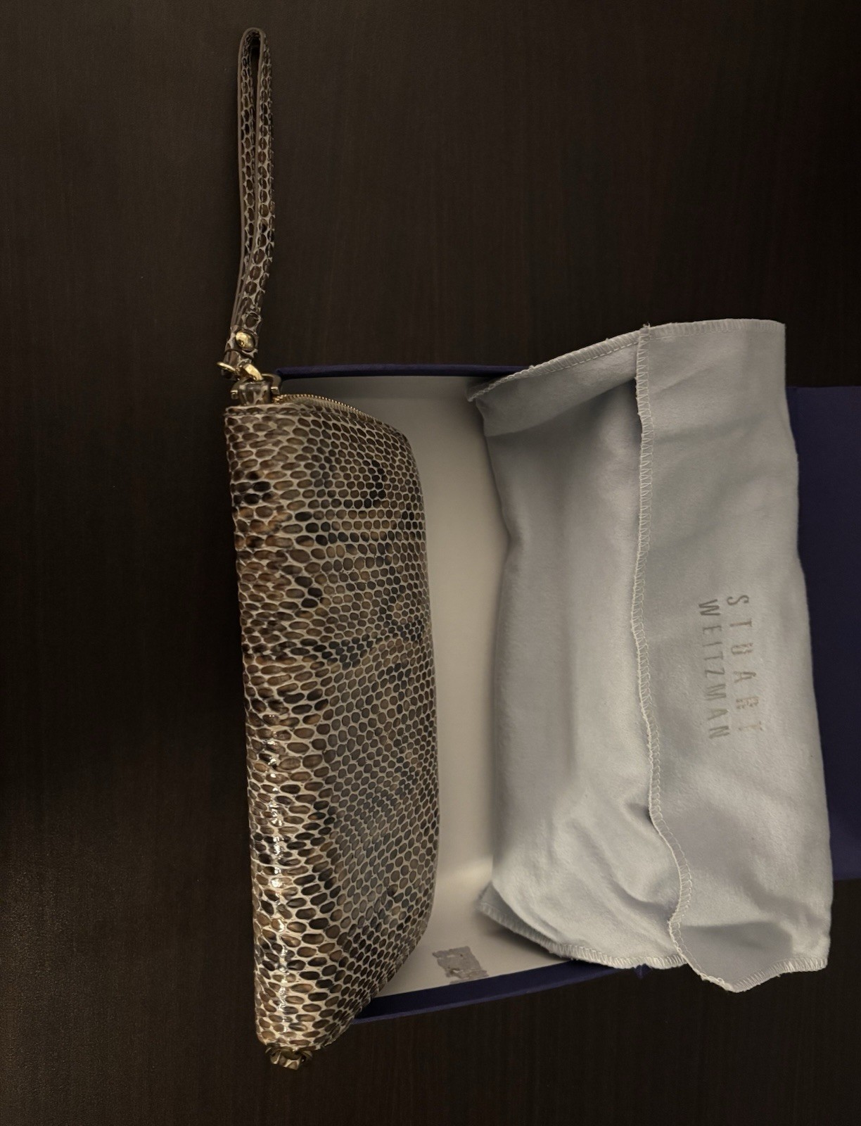 stuart weitzman python clutch-box, dust bag Inclu… - image 5