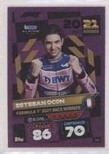2022 Topps F1 Turbo Attax Race Winners Pink Mirror Foil Esteban Ocon #293 0c6