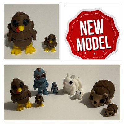 NEW! 3D Printed Articulated/Flexible Animals! Multiple Sizes!