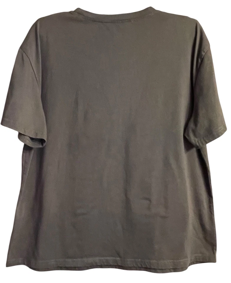 Womens Sz M Short Sleeve Sun Moon Pullover T Shirt Oversized Dark Gray EUC - Image 3 of 4