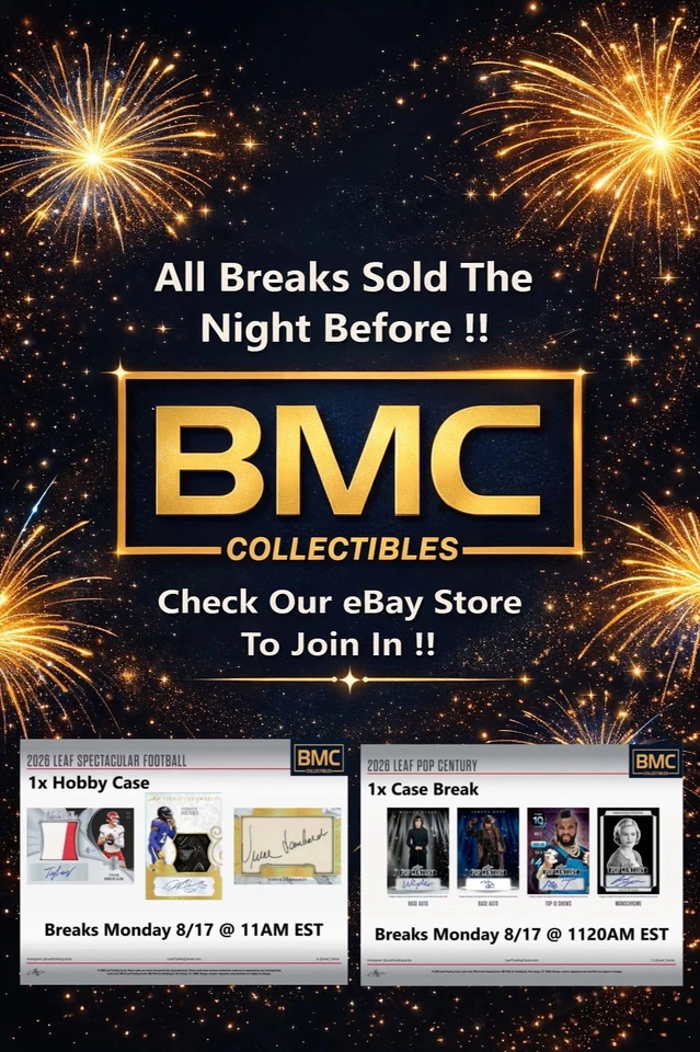 BMC Collectibles Pre-Sold Breaks 8/17