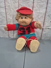 Vintage Cabbage Patch Boy 15 1/2 Curly Hair Blue Eyes 1978, 1982 With Track Suit