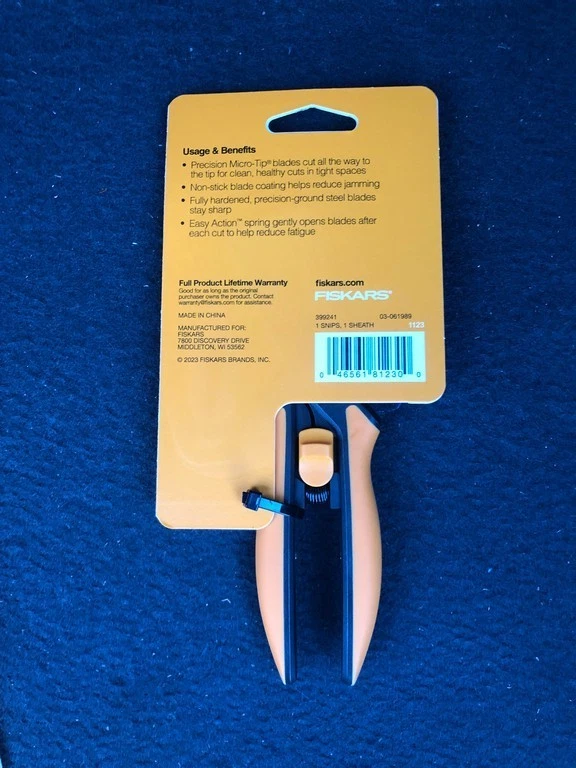 10 - FISKARS МИКРО НАКОНЕЧНИК ОБРЕЗКИ НОЖНИЦЫ С ОБОЛОЧКОЙ ДЛЯ ЦВЕТОВ, РАСТЕНИЙ. - Изображение 3 из 3