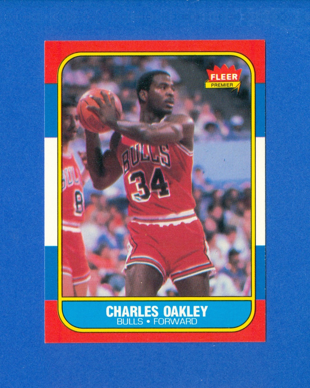 1986/1987 Fleer Basketball #81 Charles Oakley '86 Set Break RC Rookie Card EX/MT