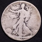 1921-P Walking Liberty Silver Half Dollar About Good (AG)