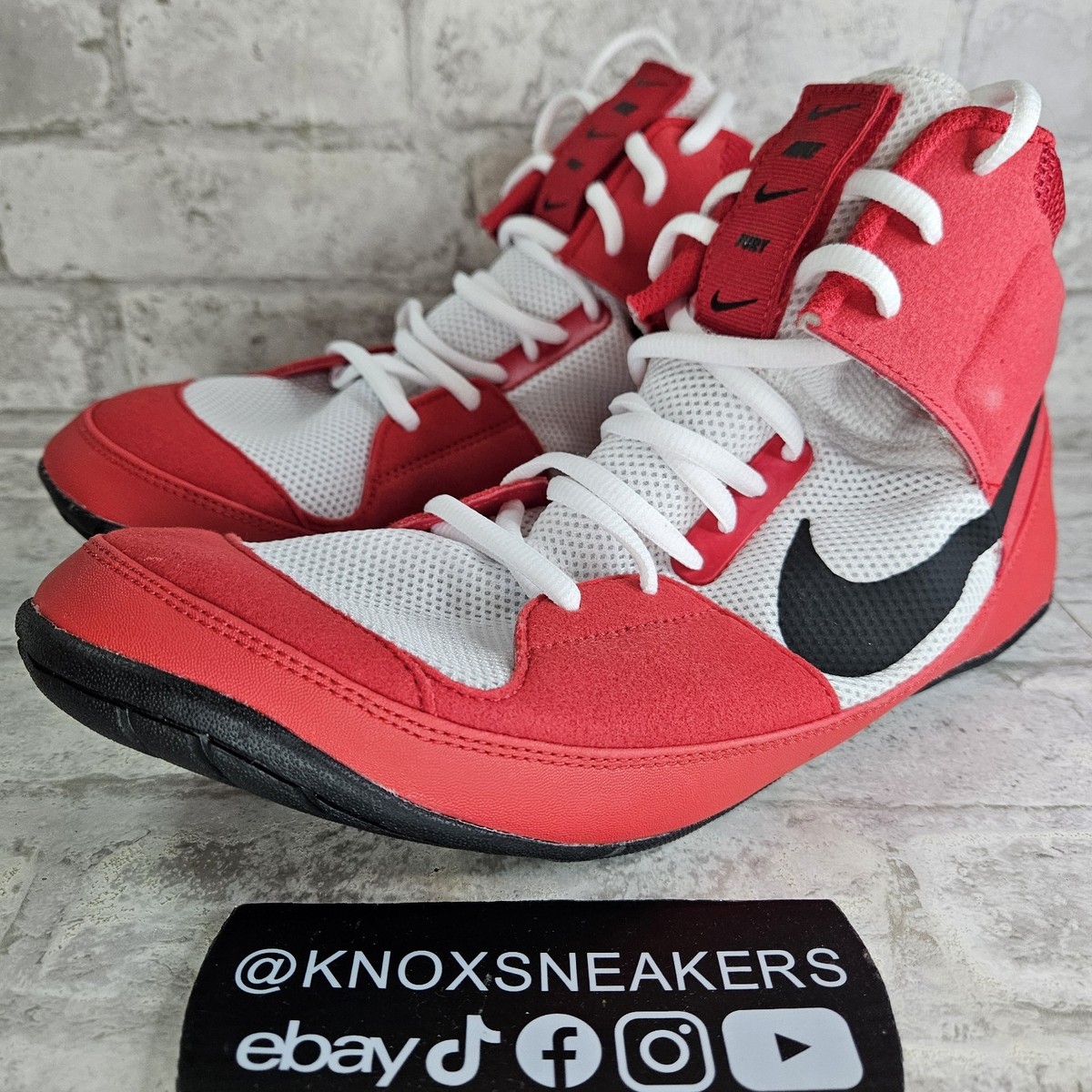 【新品未使用】レスリングシューズ Nike Fury レッド 赤 27㎝ ナイキ・フーリー (NIKE FURY) [レッド/ホワイト] | レスリング