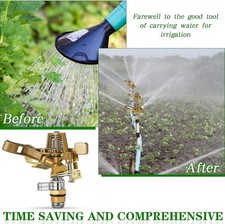 Ferraycle 12 Pieces 1/2 Inch Brass Impact Sprinkler Head with Nozzles Heavy D...
