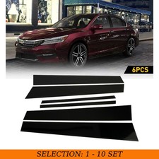 6-60 Glossy Black Door Pillar Posts Moldings For Honda Accord 2013-2017 Exterior