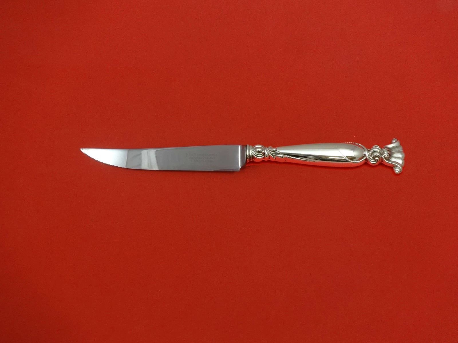 Romance of the Sea Wallace Sterling Silver Steak Knife Serrated WS Custom 8 3/8"