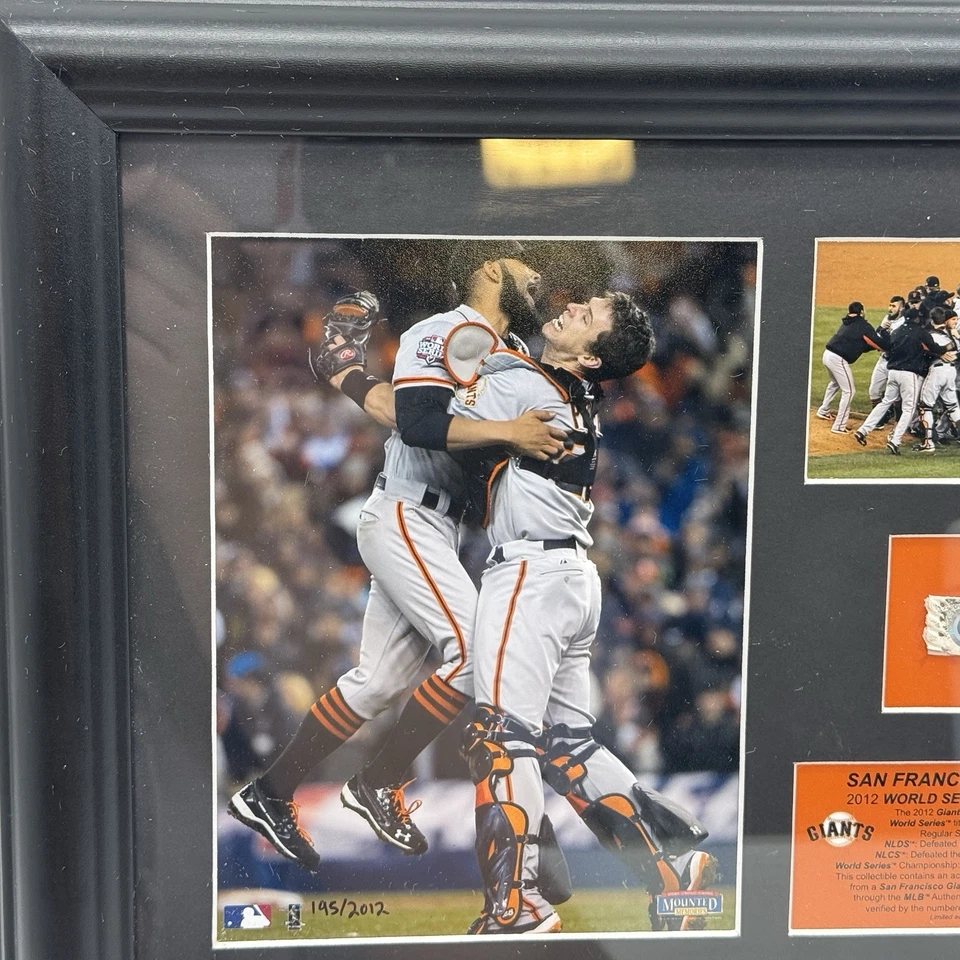 Muestra enmarcada de campeones de la Serie Mundial Montados de los Gigantes de San Francisco 2012 Foto 2 de 4