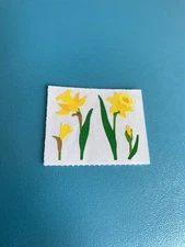 Vintage Mrs Grossman’s yellow Flowers Sticker Module 90’s