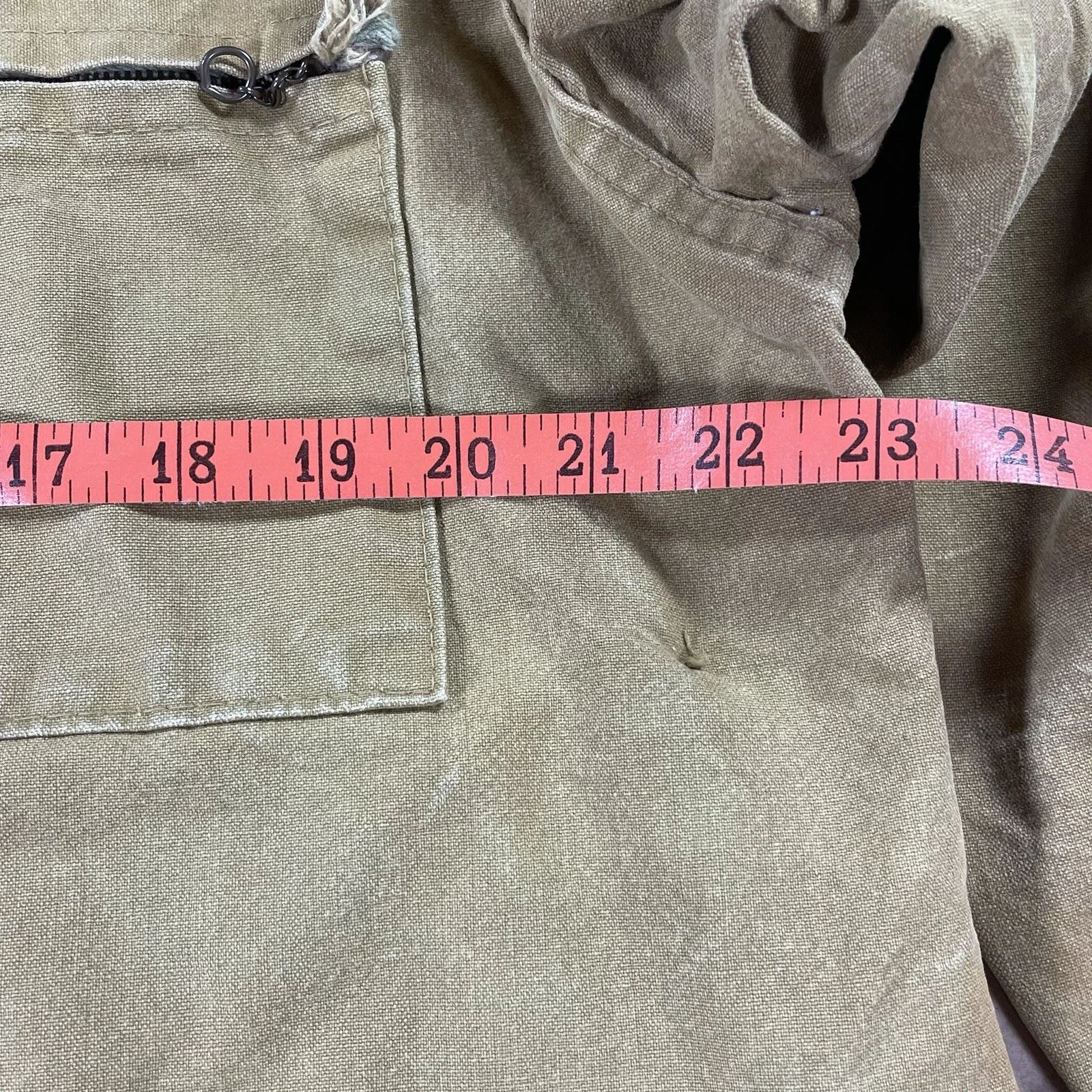 Vtg 60s Bullseye Bill Hunting Jacket Tan Duck Canvas - Mens L - like carhartt - product detail image 21
