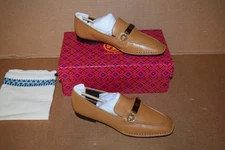 TORY BURCH PERRINE FELLINI SQUARE TOE LOAFERS CARAMEL CORN 7.5, 9, 9.5, 10, 10.5