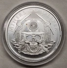 2018 1oz Silver Shield Miners Go Deeper BU Silver Round Coin HAS SPOTS