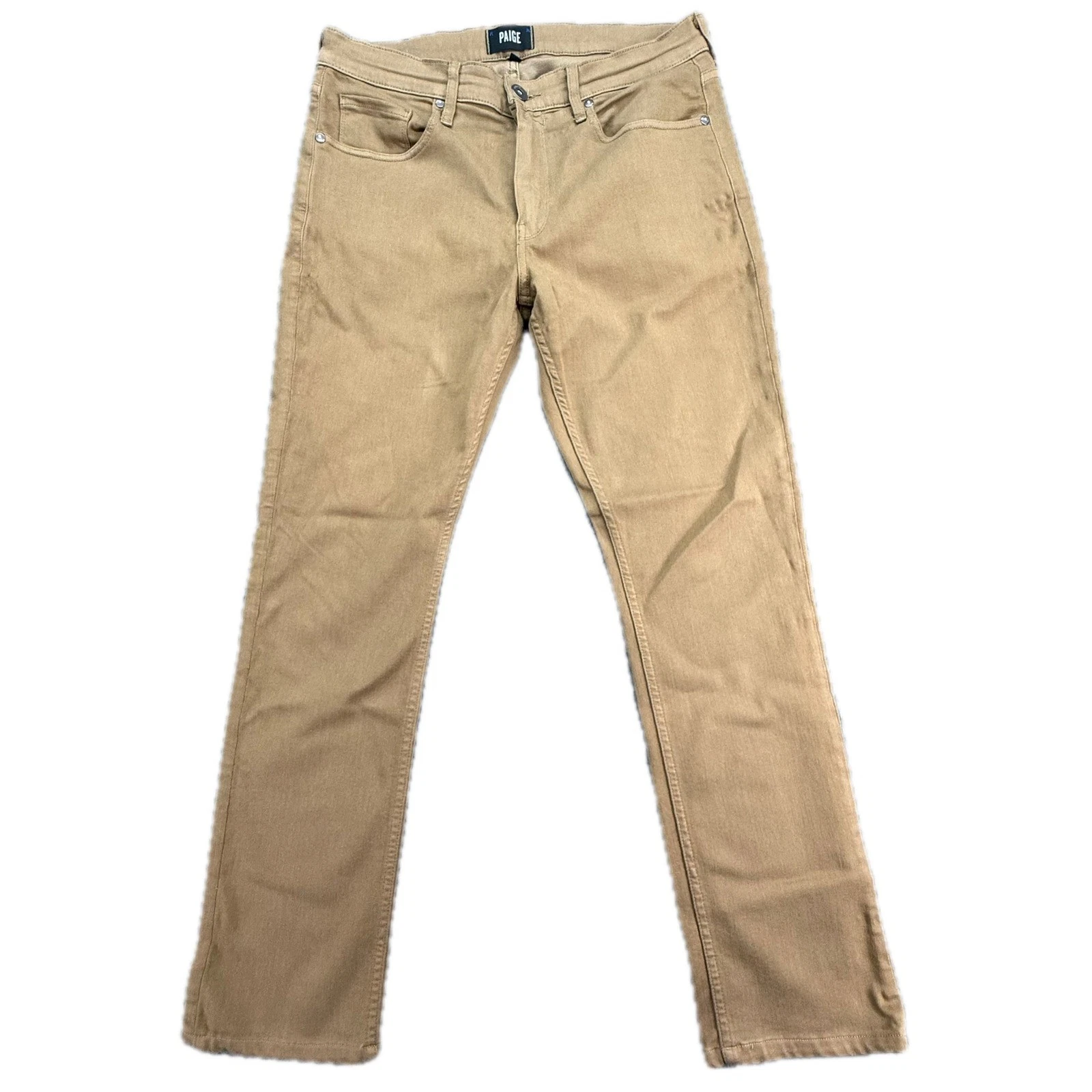PAIGE Federal Slim Straight Pants Mens 32 Laurel Tan Brown M655799-6635