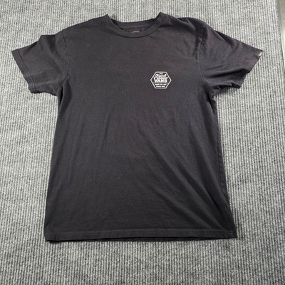 Vans Mens Black Graphic T-Shirt The Original Since 1966 Custom Fit Medium