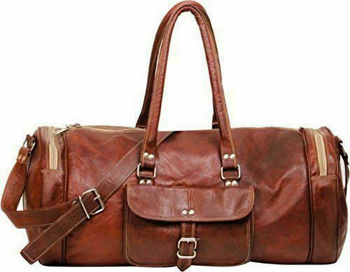 28" Mujer Cuero Equipaje de Viaje Lona Hombro Gimnasio Fin de Semana Bolsa de...