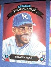 1992 Donruss Diamond Kings Kansas City Royals Baseball Card #DK16 Brian McRae
