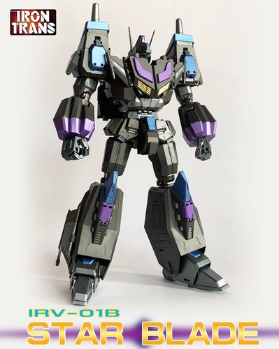 New IronTrans IR-V01B Star Blade G1 Star Saber Black Version Transforms Toy - Picture 3 of 12