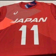 Japan Volleyball Men's National Team Cheering T-Shirt ASICS 11 Size S