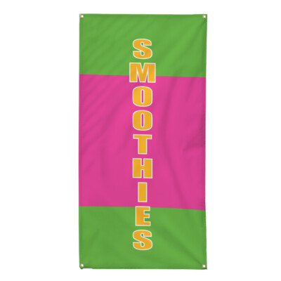 Vertical Vinyl Banner Multiple Sizes Smoothies Food Fair Promotion Business P