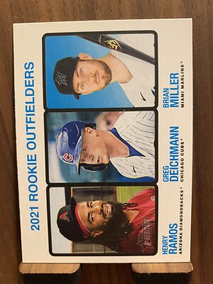 2022 Topps Heritage - #71 Greg Deichmann, Brian Miller, Henry Ramos (RC)