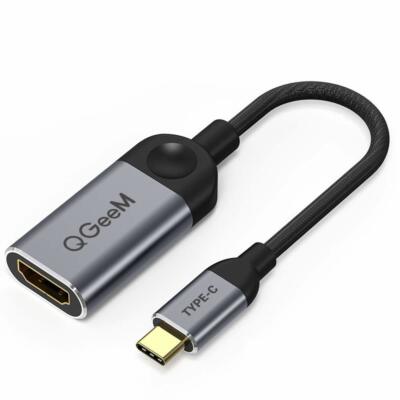 QGeeM USB C to HDMI Adapter 4K Cable, USB Type-C to HDMI Adapter [Thunderbolt 3