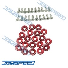 20pc Red Jdmspeed Cnc Billet Aluminum Fender Washer Engine Bay Dress Up Kit