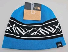 NEW With Tags The North Face Blue Black White Alpine Beanie One Size Unisex