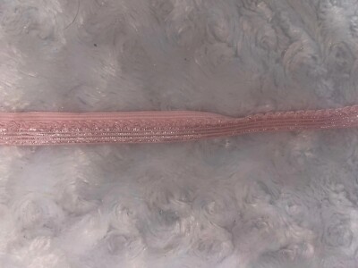 10 yards baby pink 5/8'' foldover stretch sewing elastic 3/8  Picot FOE