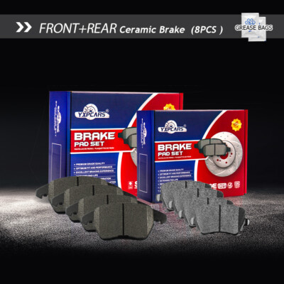 Front & Rear Ceramic Disc Brake Pads For Volkswagen Golf Jetta Rabbit Audi A3