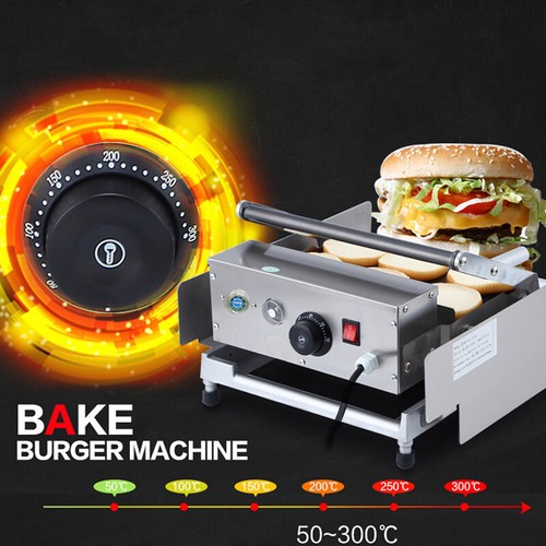 Commercial Electric Hamburger Baking Machine Double Layer Burger Bread Toaster