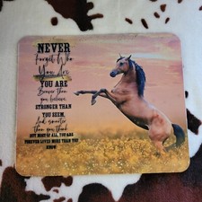 Horse Poem Computer Non Slip Custom Mouse Pad Handmade