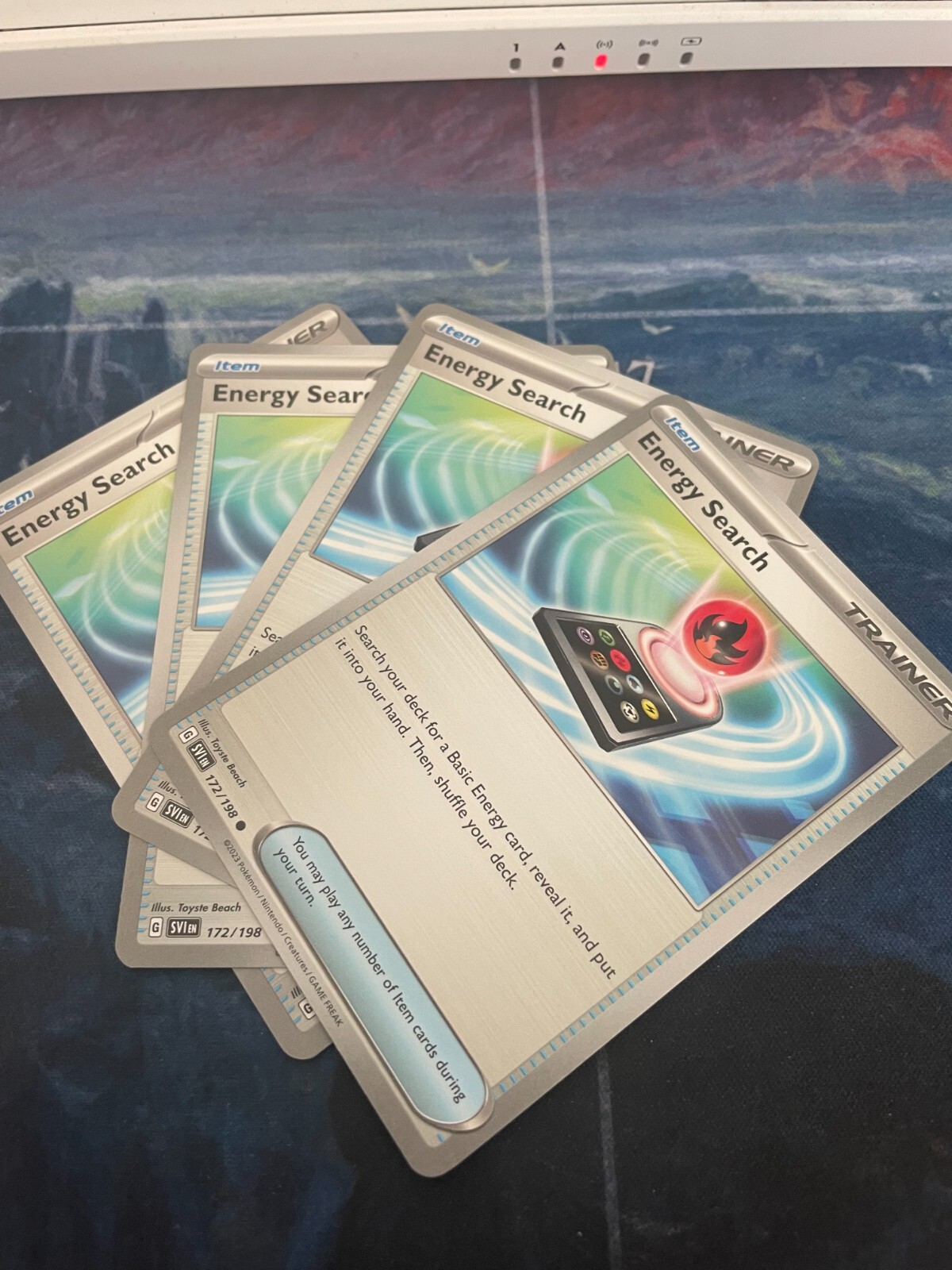 4x Energy Search 172/198 Scarlet & Violet Base Pokemon TCG - Trainer Playset