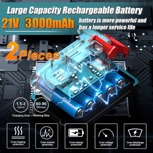 2 Battery 21V Cordless Drill Combi Driver High Power Electric Screwdriver Set UK - Picture 15 of 24