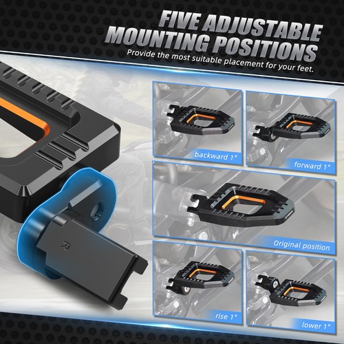 Estriberas ajustables ampliadas para Harley Softail Standard FXST 107 2020-23 - Imagen 3 de 15