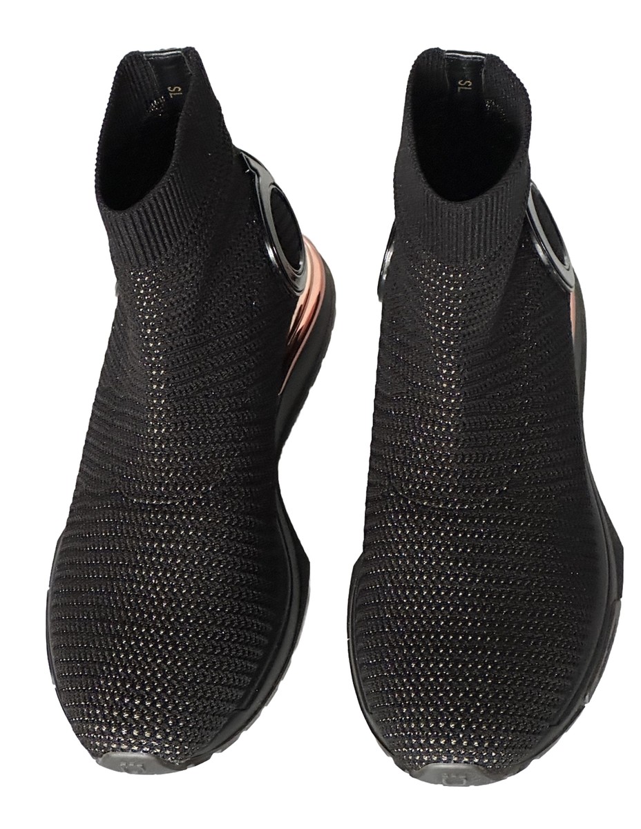 【FERRAGAMO】 Sock Sneakers 関税/送料込 NIB Salvatore Ferragamo Women's High-top Sock Sneakers Black