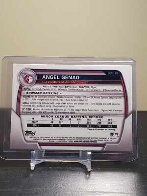 2023 Bowman Chrome - ANGEL GENAO - 1st Bowman - Guardians #BCP-140