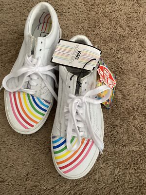 NEW-Vans Old Skool Flour Shop Rainbow Shoes Women's Size