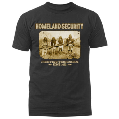 Native American Fighting Terrorism Since 1492 2nd Amendment Gun T-shirt