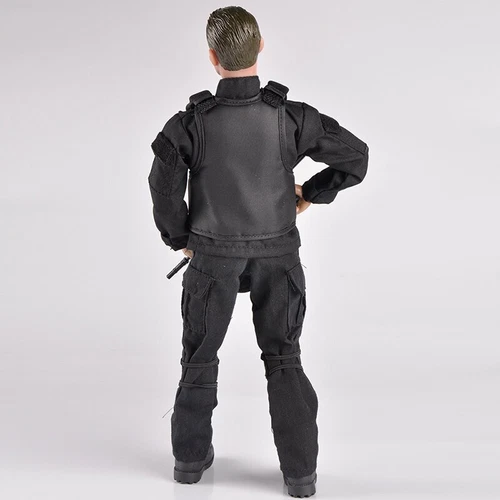 1/6 Soldier Action Figure 12" SWAT Black Uniform Model Military Army Suit Toys - Picture 3 of 10